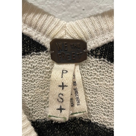 WE THE FREE Striped Crochet Knit Pullover Sweater - Picture 3 of 6